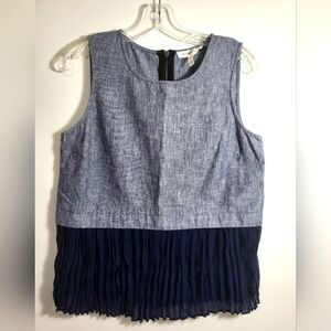 BCBGeneration blue w/white flecks crop top women's S  #2067